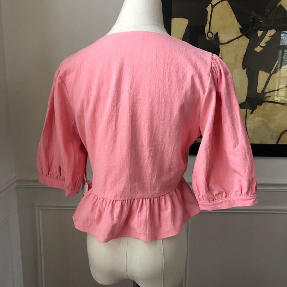 NWT The Good Jane Kaia Bubble Gum Crop Peplum S - Picture 8 of 10
